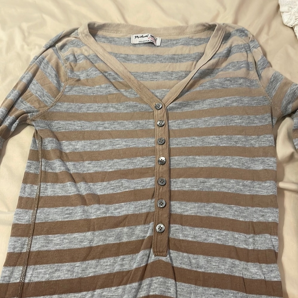 Michael star striped long sleeve t shirt